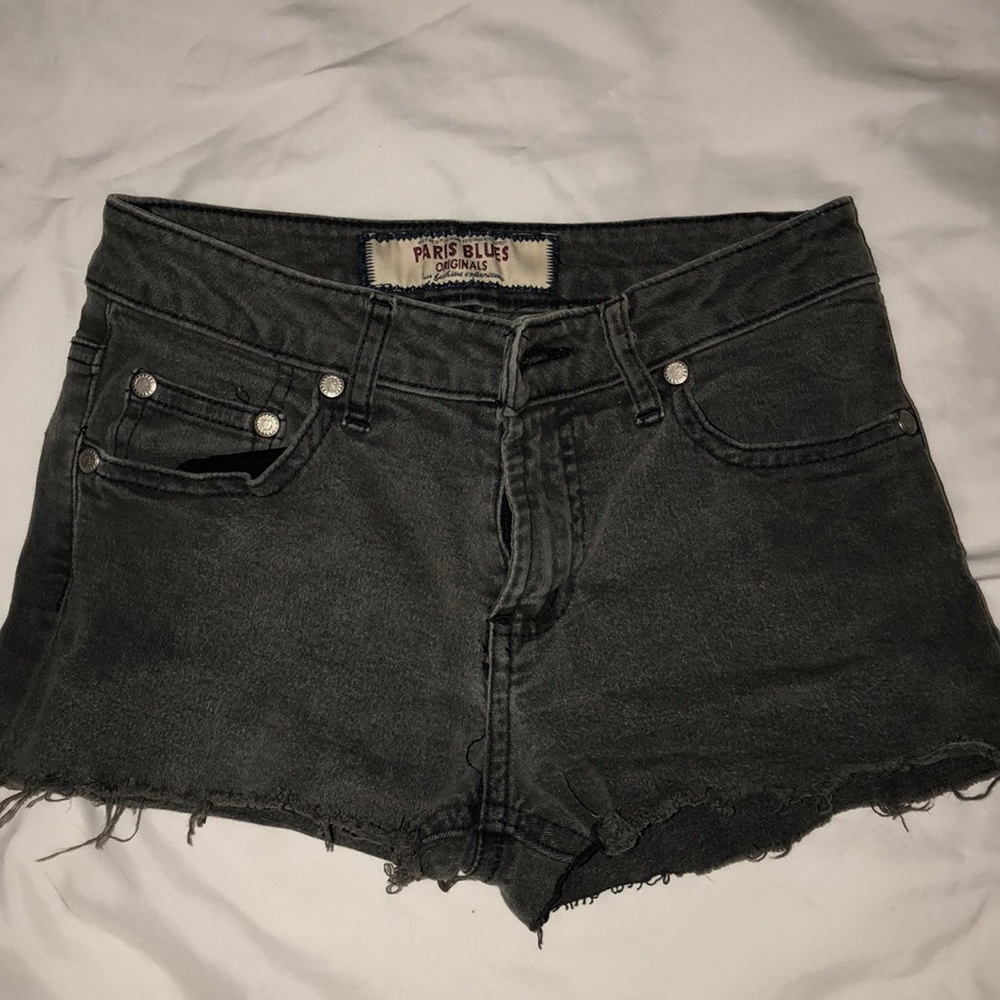 Dark grey/black cut off shorts